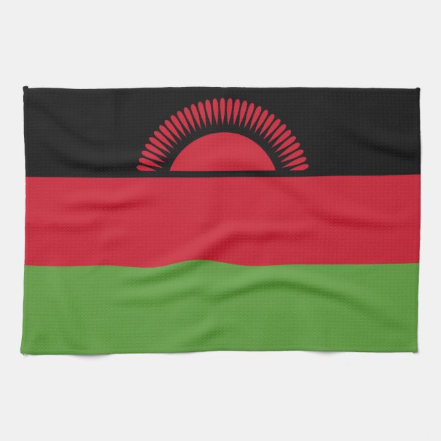 Malawi-Flagge Geschirrtuch (Horizontal)