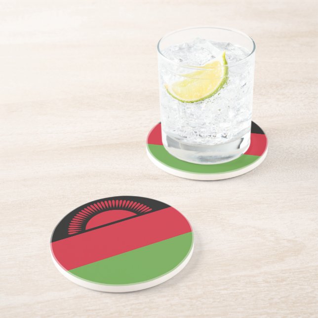 Malawi-Flagge Getränkeuntersetzer (Seite)