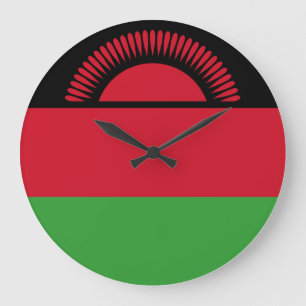 Malawi-Flagge Große Wanduhr