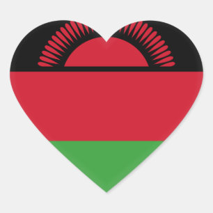 Malawi-Flagge Herz-Aufkleber