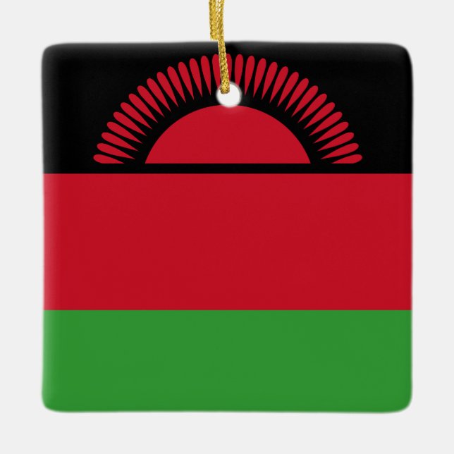 Malawi-Flagge Keramikornament (Vorderseite)