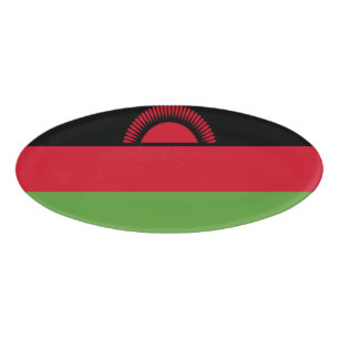 Malawi-Flagge Namenschild