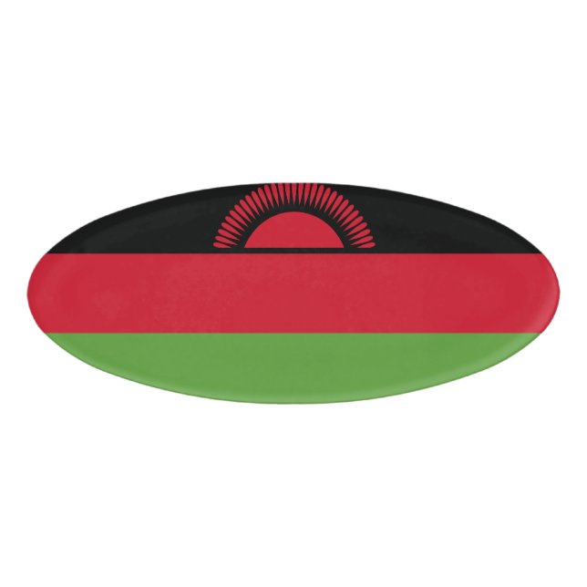 Malawi-Flagge Namenschild (Vorderseite)