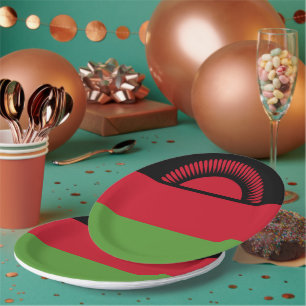 Malawi-Flagge Pappteller