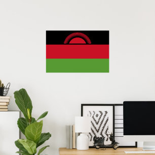 Malawi-Flagge Poster