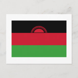 Malawi-Flagge Postkarte