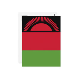 Malawi-Flagge Postkarte