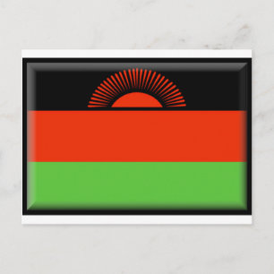 Malawi-Flagge Postkarte