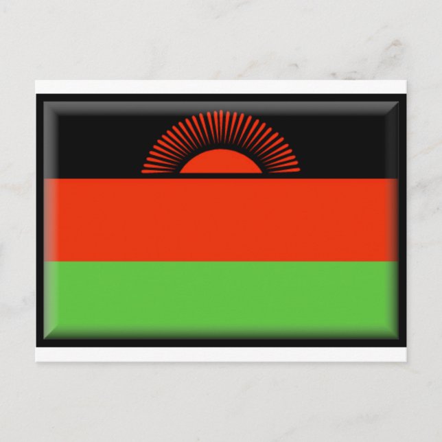 Malawi-Flagge Postkarte (Vorderseite)