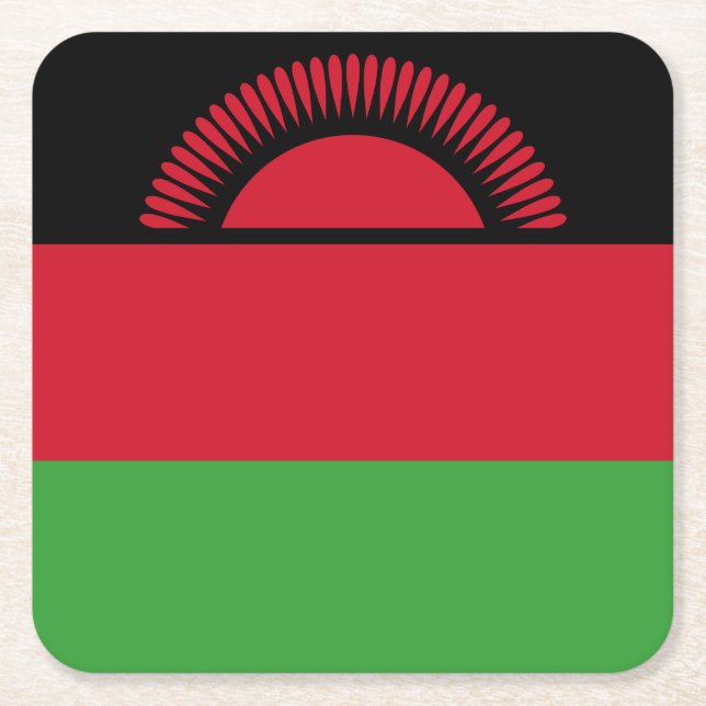 Malawi-Flagge Rechteckiger Pappuntersetzer (Vorderseite)
