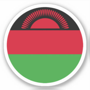 Malawi-Flagge Rund Aufkleber