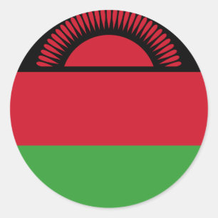 Malawi-Flagge Runder Aufkleber