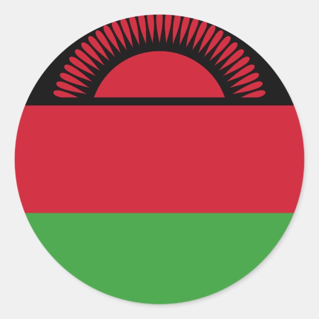 Malawi-Flagge Runder Aufkleber (Vorderseite)