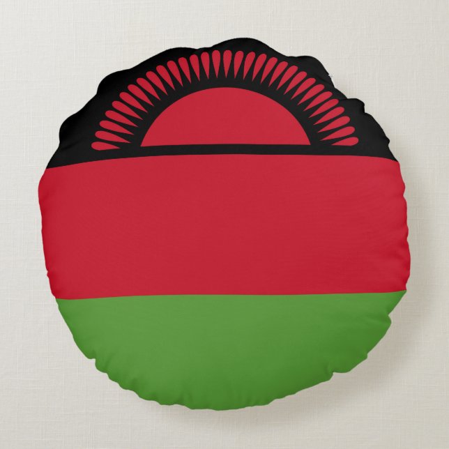 Malawi-Flagge Rundes Kissen (Rückseite)