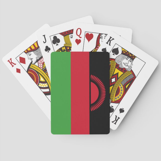 Malawi-Flagge Spielkarten (Rückseite)