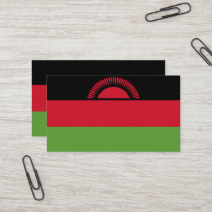 Malawi-Flagge Visitenkarte