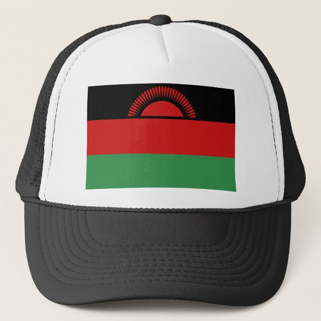 Malawi-Flaggen-Hut Truckerkappe (Vorderseite)