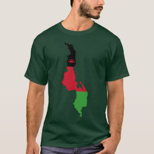 Malawi-Flaggen-Karte T-Shirt