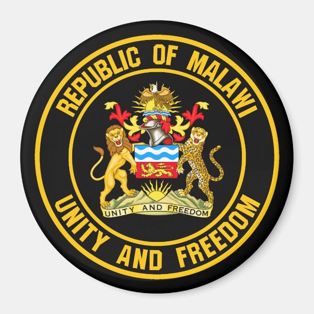 Malawi Round Emblem Magnet (Vorne)