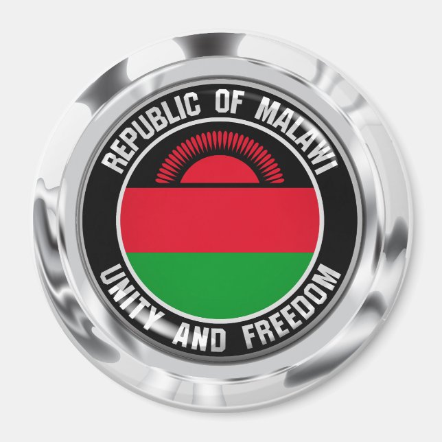 Malawi Round Emblem Magnet (Vorne)