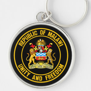 Malawi Round Emblem Schlüsselanhänger