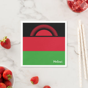 Malawi und Malawi Flag Party Fashi / Sportfans Serviette