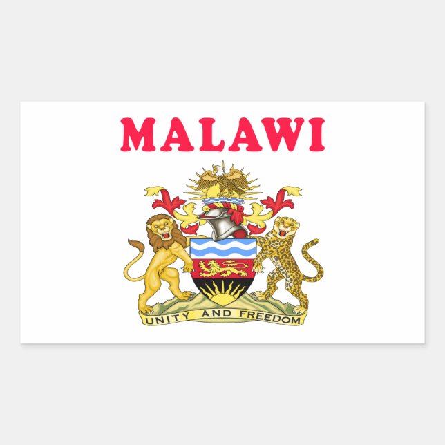 Malawi-Wappen Rechteckiger Aufkleber (Vorderseite)