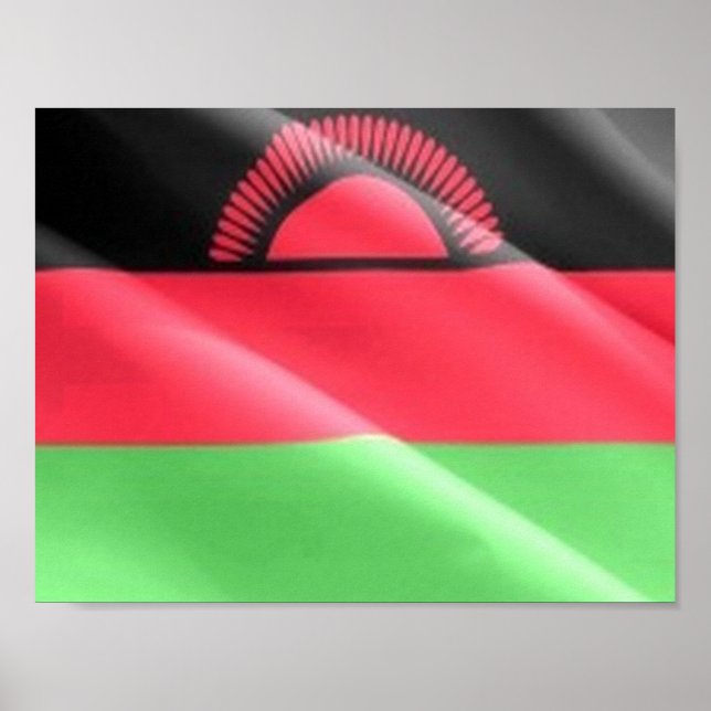 Malawi - Waving Flag - Poster (Vorne)