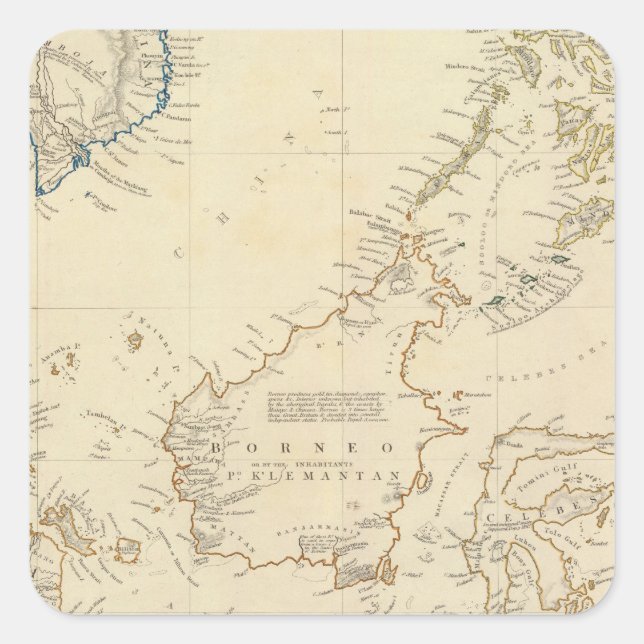 Malay Archipelago Quadratischer Aufkleber (Vorderseite)