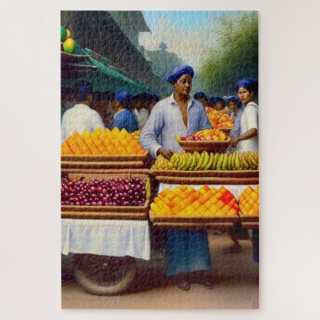 Malay Fruit Sellers 1014 Stück Jigsaw Puzzle (Vertikal)
