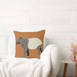 Malayan Tapir Animal Graphic Cinnamon Orange Kissen