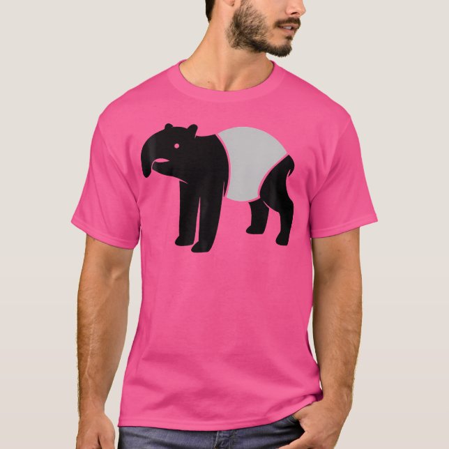 Malayan Tapir Graphic Whimsical Outdoor Camping Co T-Shirt (Vorderseite)
