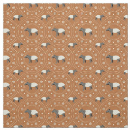 Malayan Tapirs Animal Gemustert Cinnamon Orange Stoff