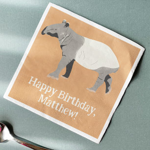 Malayisches oder asiatisches Tapir-Personalisiert- Serviette