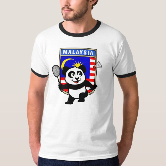 Malaysia Badminton Panda T-Shirt (Vorderseite)
