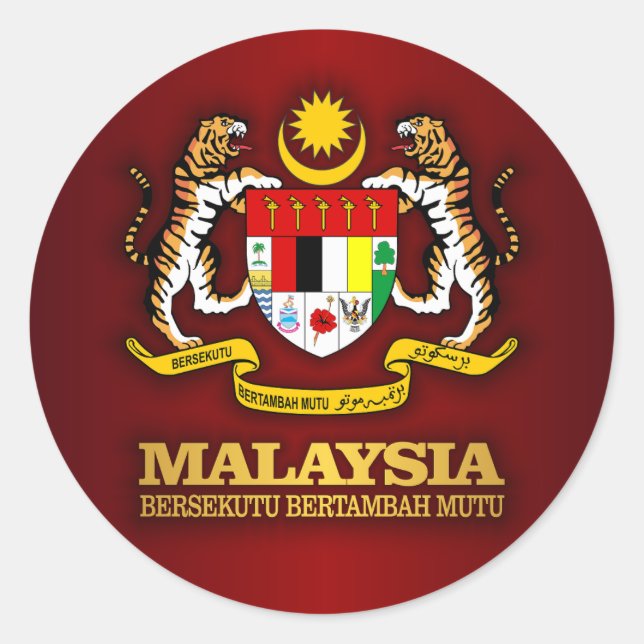 Malaysia COA Runder Aufkleber (Vorderseite)