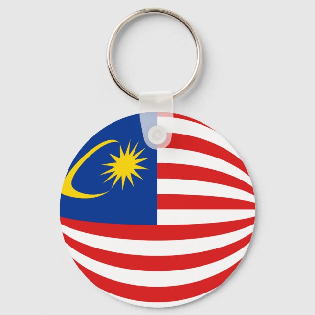 Malaysia Fisheye Flag Schlüsselanhänger (Vorderseite)