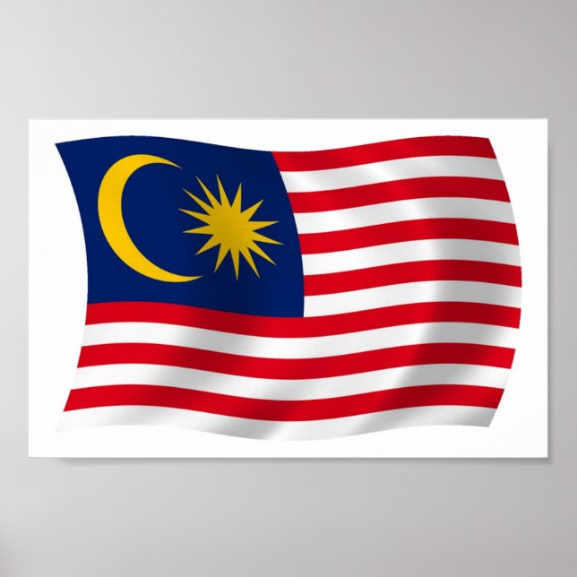 Malaysia Flag Poster Print (Vorne)