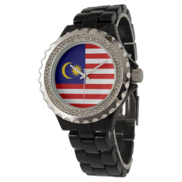 Malaysia-Flagge Armbanduhr