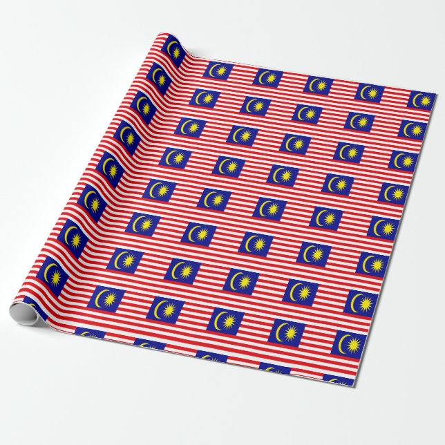 Malaysia-Flagge Geschenkpapier (Ungerollt)