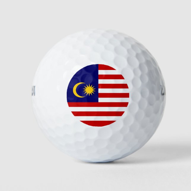 Malaysia-Flagge Golfball (Vorderseite)