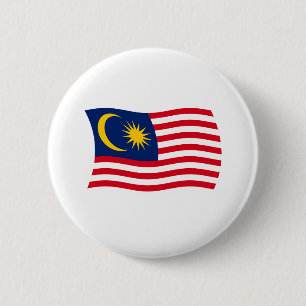 Malaysia-Flagge-Knopf Button