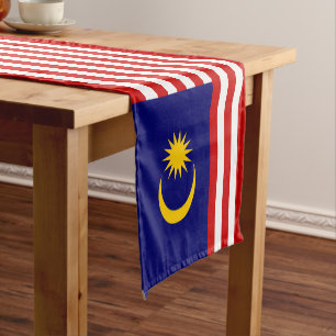 Malaysia-Flagge Kurzer Tischläufer