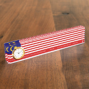 Malaysia-Flagge Namensplakette
