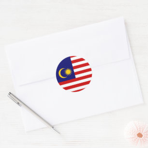 Malaysia-Flagge Runder Aufkleber