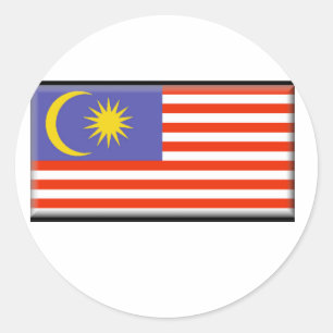 Malaysia-Flagge Runder Aufkleber