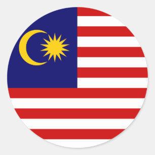 Malaysia-Flagge Runder Aufkleber