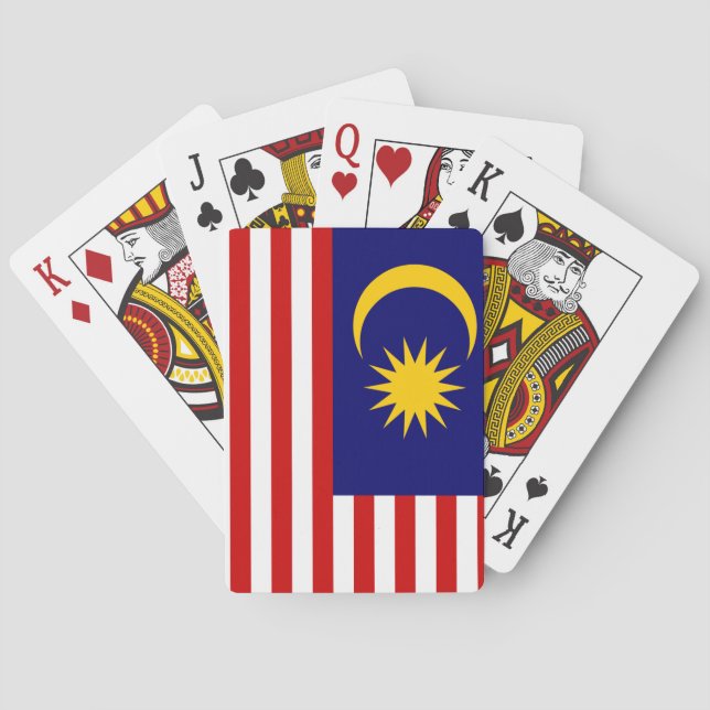 Malaysia-Flagge Spielkarten (Rückseite)