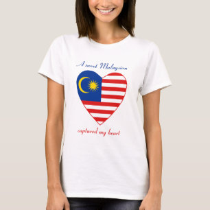 Malaysia-Flagge T-Shirt für den Schatz