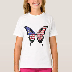 Malaysia Frack Butterfly Flag T-Shirt